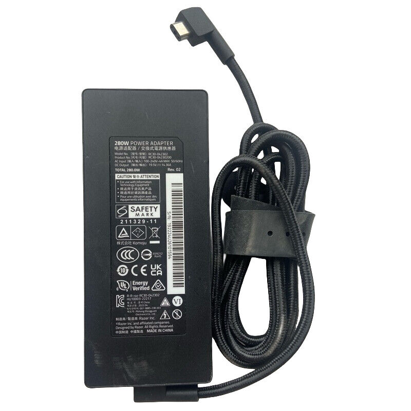 *Brand NEW*Razer 19.5V 14.36A 280W AC Adapter RC30-042302 Charger for Razer Blade Gaming Power Supply